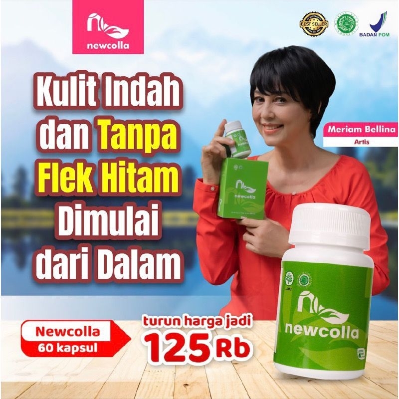 Newcolla collagen original penghilang flek hitam pencerah wajah kusam wanita penurun kolesterol bpom