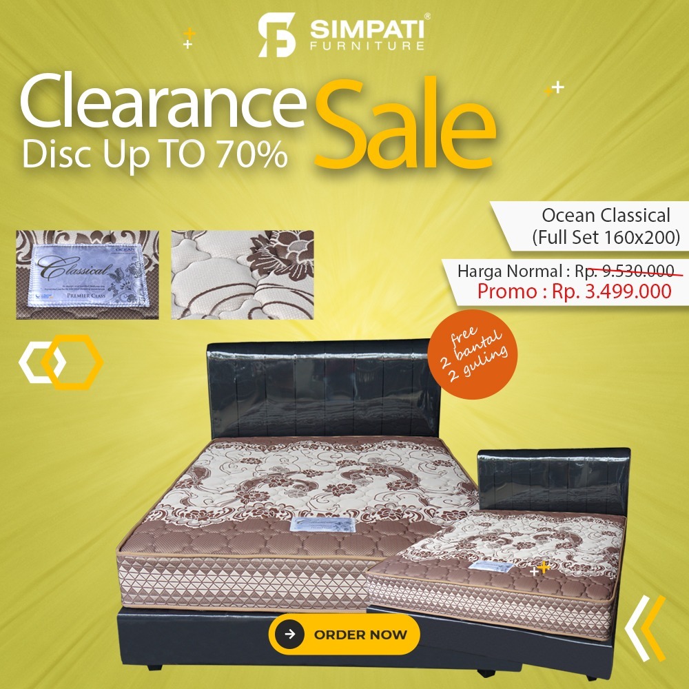 Clearance Sale Springbed Ocean Classical Uk 160x200 Komplit Set