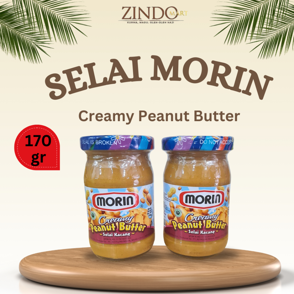 

MORIN SELAI KACANG 170GR / CREAMY PEANUT BUTTER