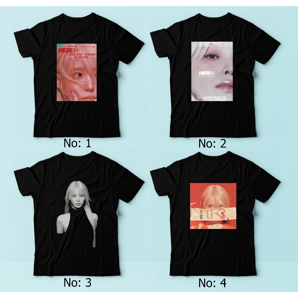 kaos iu her konser jakarta / kaos lee ji eun konser / kaos pria dan dewasa kipop