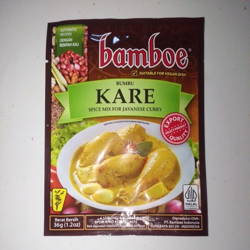 

bamboe bumbu opor/rendang/kare/balado/soto ayam/rawon/gule