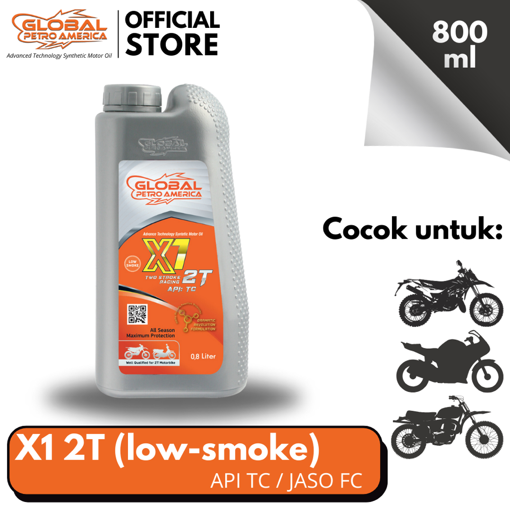 GPA X1 2T API TC Low Smoke untuk 2 stroke RB3