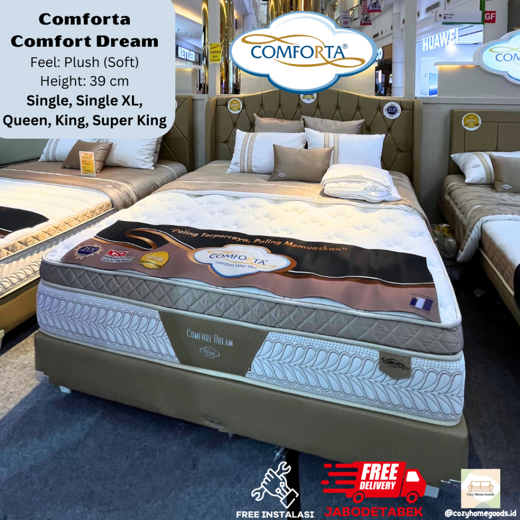 Springbed - Kasur Tidur - Comforta Comfort Dream - Matras Kasur - Comfort Plush - Comforta