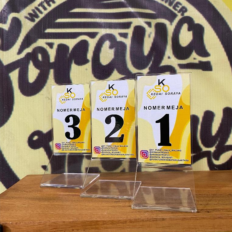 

PAPAN NOMER MEJA AKRILIK