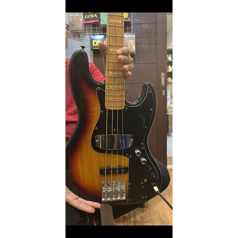 Bass Fender Jb Marcus Miller Sunburst Made in japan Rare bass aktif 2EqNo pr lancar jaya