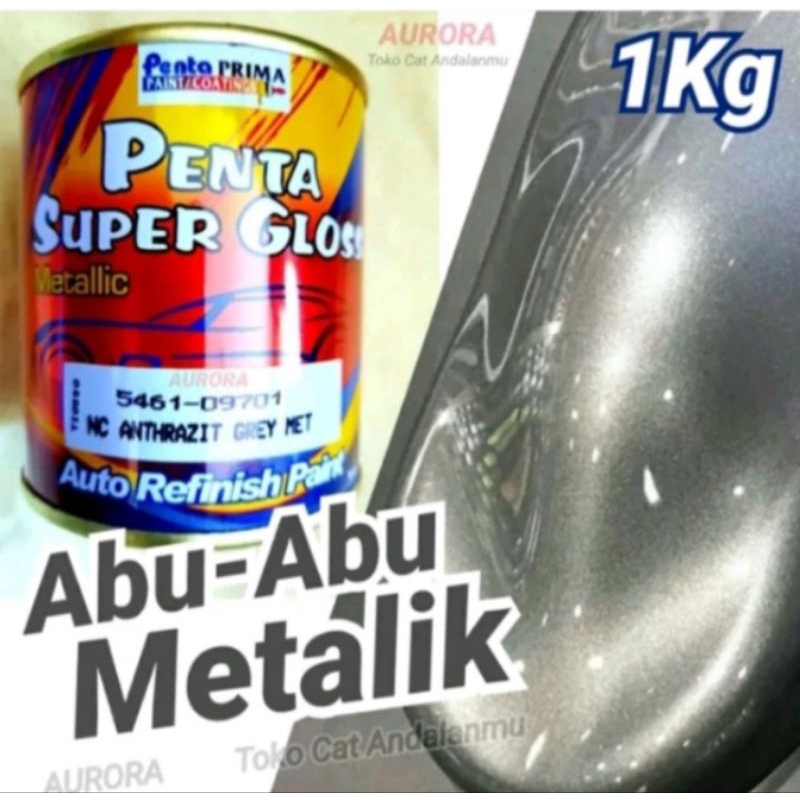 Cat Abu Abu Metalik Penta Super Gloss Anthrazit Grey Metalik 5461-09701  Abu Abu Monyet