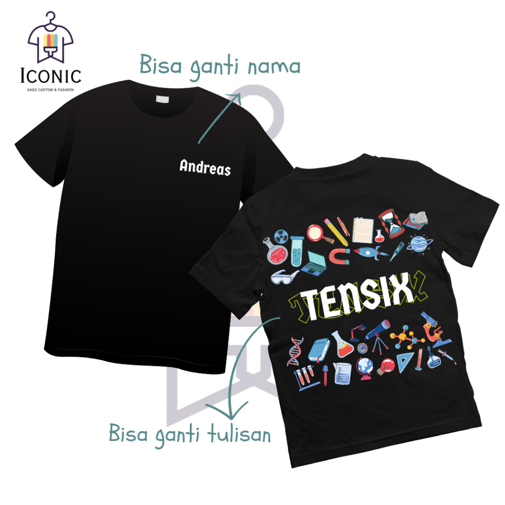 [KAOS CUSTOM] KAOS SABLON KELAS BISA CUSTOM NAMA TULISAN