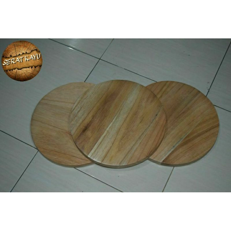 Talenan kayu bulat nampan kayu bulat panan kayu