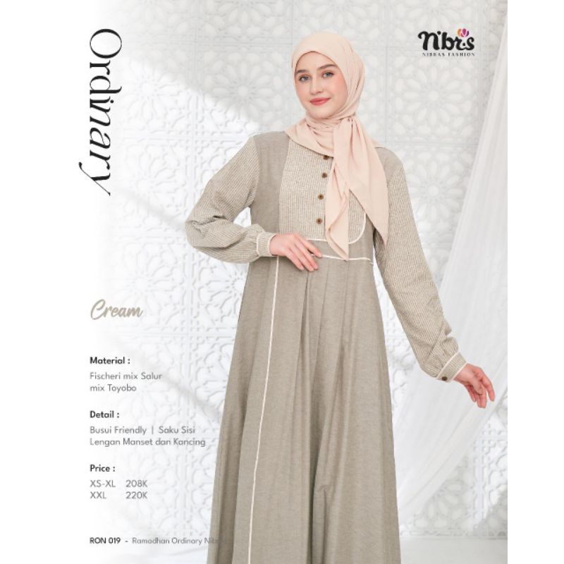 Gamis Nibras Ron 019. cream XXL