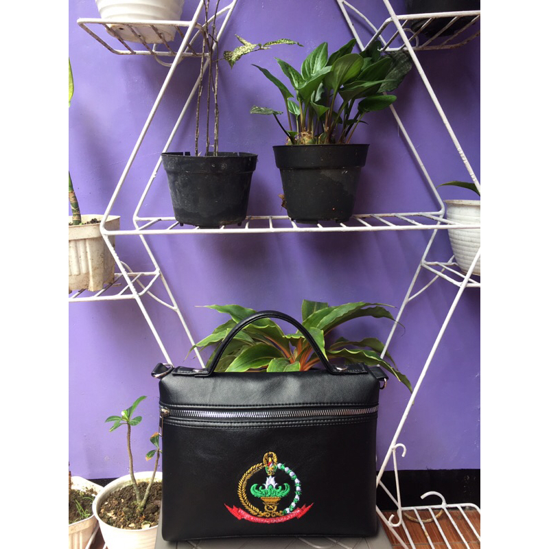 POUCH PERSIT PREMIUM HITAM BORDIR | POUCH BATIK PERSIT PREMIUM | TAS PERSIT | TAS SELENDANG PERSIT |