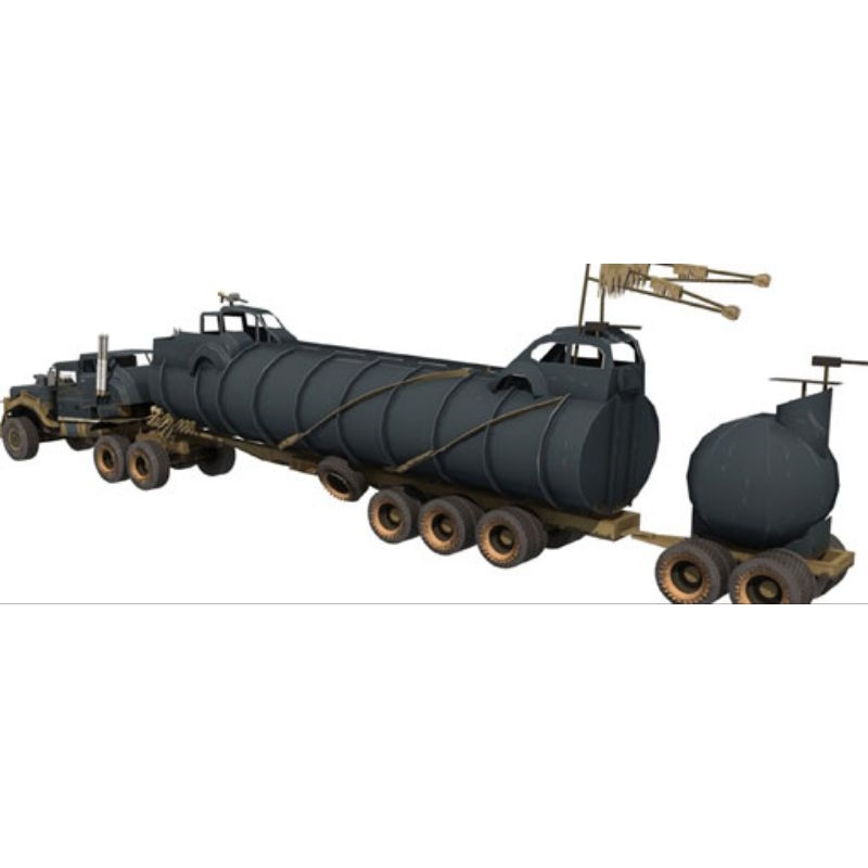 Lembaran pola papercraft truk tanker mad max (PR-D2)