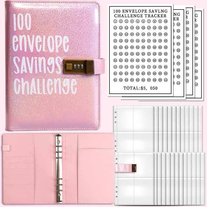 

Binder Penyimpanan Emas Logam Mulia Album Penyimpanan Logam Mulia Savings Challenge Binder Keuangan Tabungan dengan Kunci