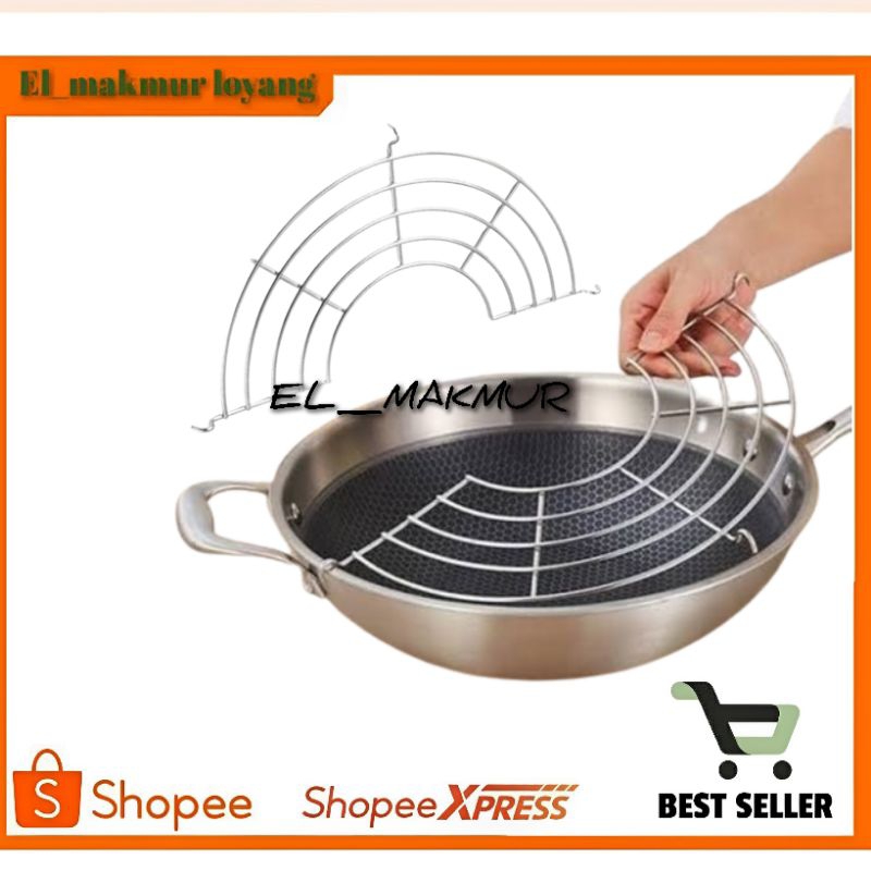 tirisan wajan minyak goreng ukuran 32cm, peniris wajan