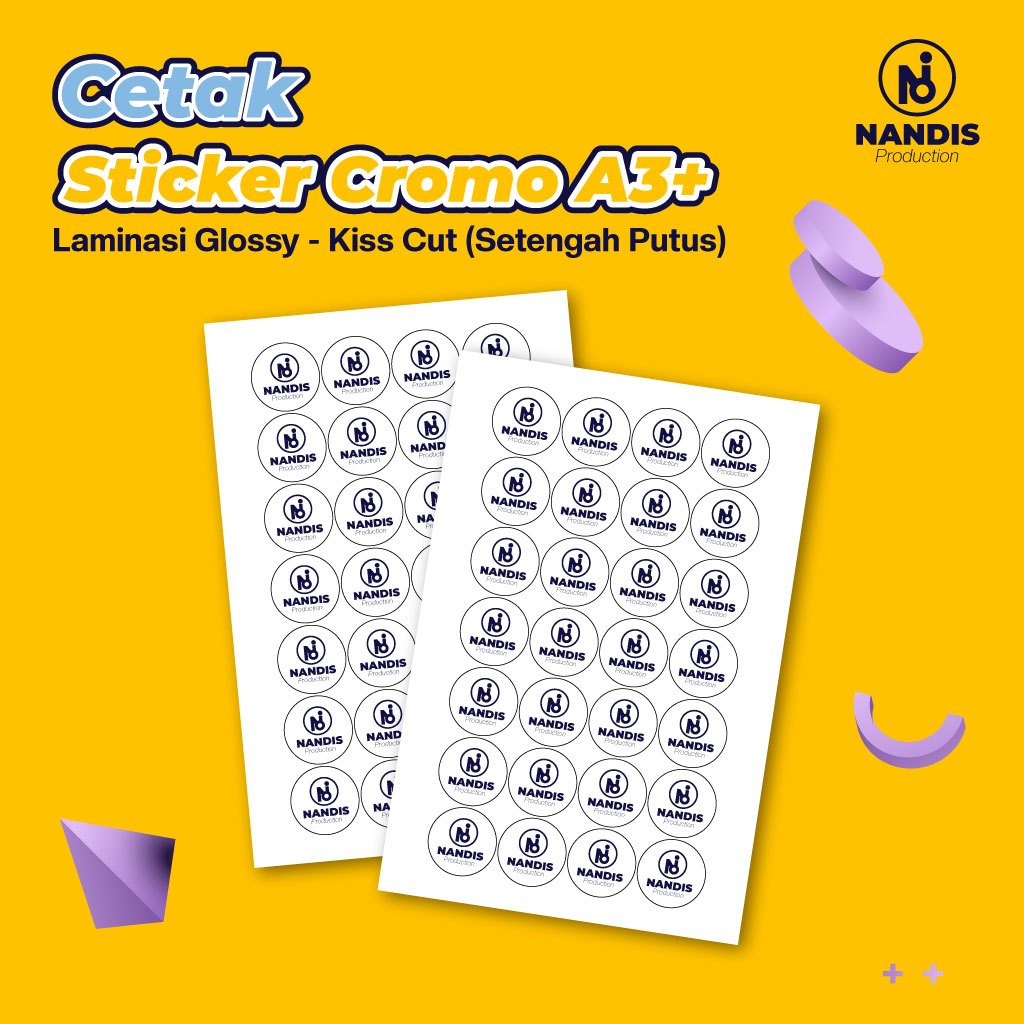 

Cetak Sticker Cromo A3+ Include Cutting | Cetak Sticker Label Kemasan Murah