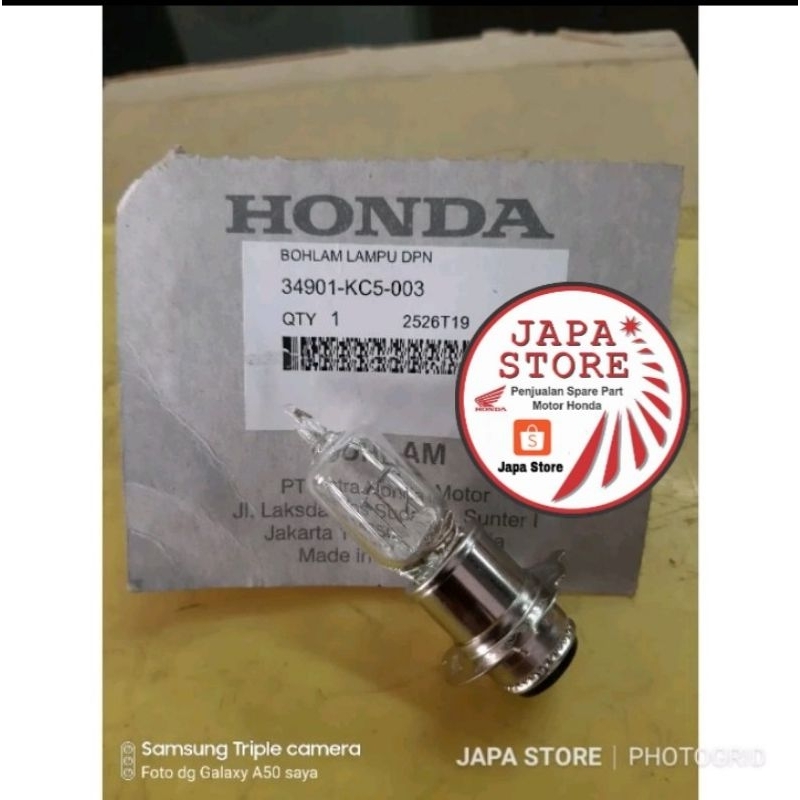 34901KC5003 34901-KC5-003 BOHLAM BOLAM BOLA LAMPU DEPAN CB VERZA ORI JAPA STORE BOLA LAMPU DEPAN TIG