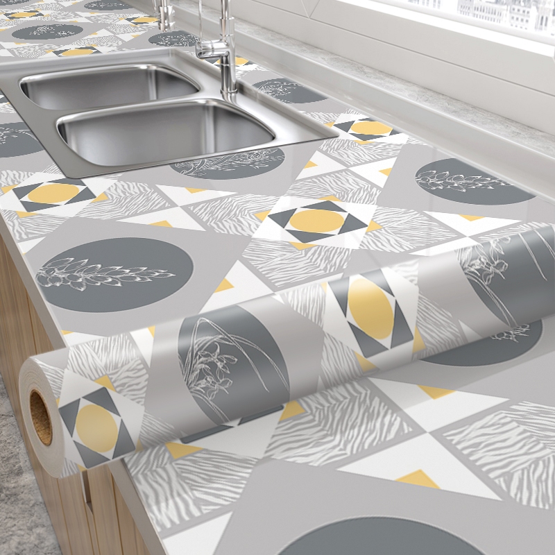 walpaper dapur anti minyak dan panas bahan 6 meter X 60cm(PXT) alumunium foil  motif bonsai kaktus