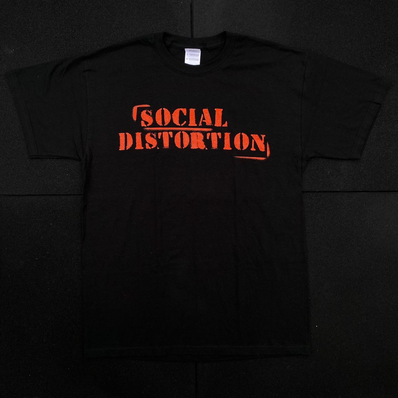 Tshirt Band Pria Wanita Social Distortion - Stencil Tour 2010 Original Official