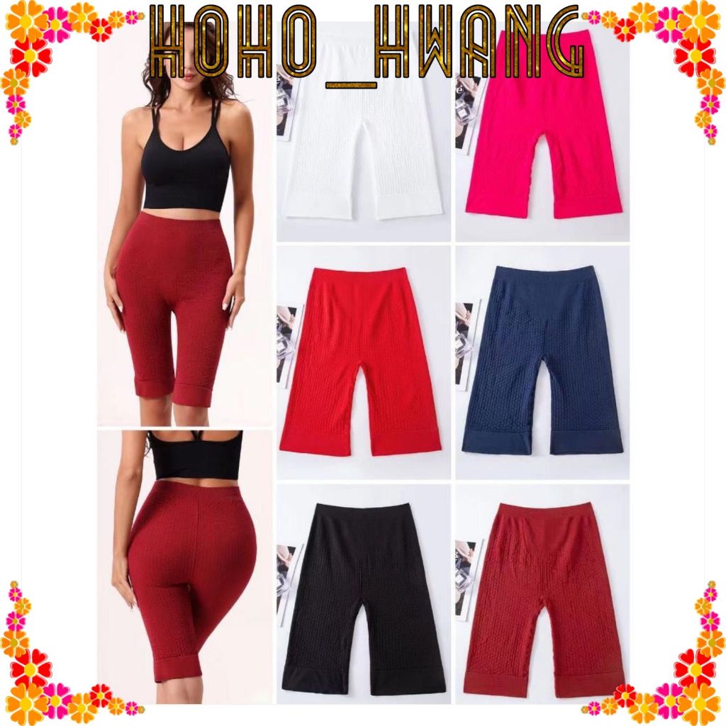 HOHO_HWANG (S-21) Celana Pendek Olahraga Hight Waist Fitness Pants Import Premium