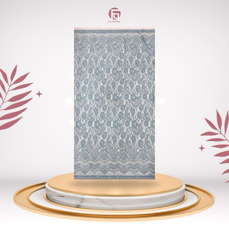 Kain Kebaya Brokat Semi Prancis Dilara Premium Clas Lux Elegan Mewah Motip Sultan