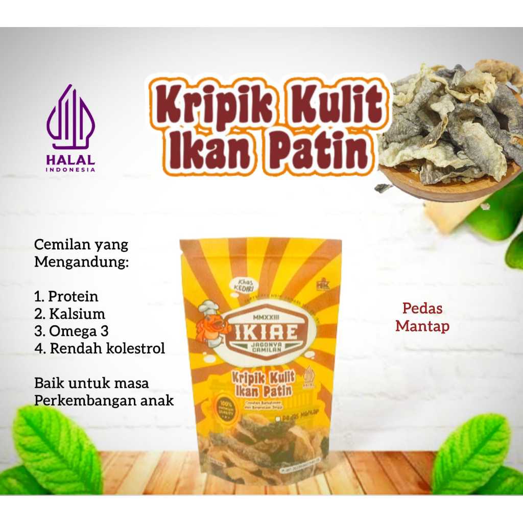 

KRIPIK KULIT IKAN PATIN PEDAS BERAT 50 GRAM - IKIAE