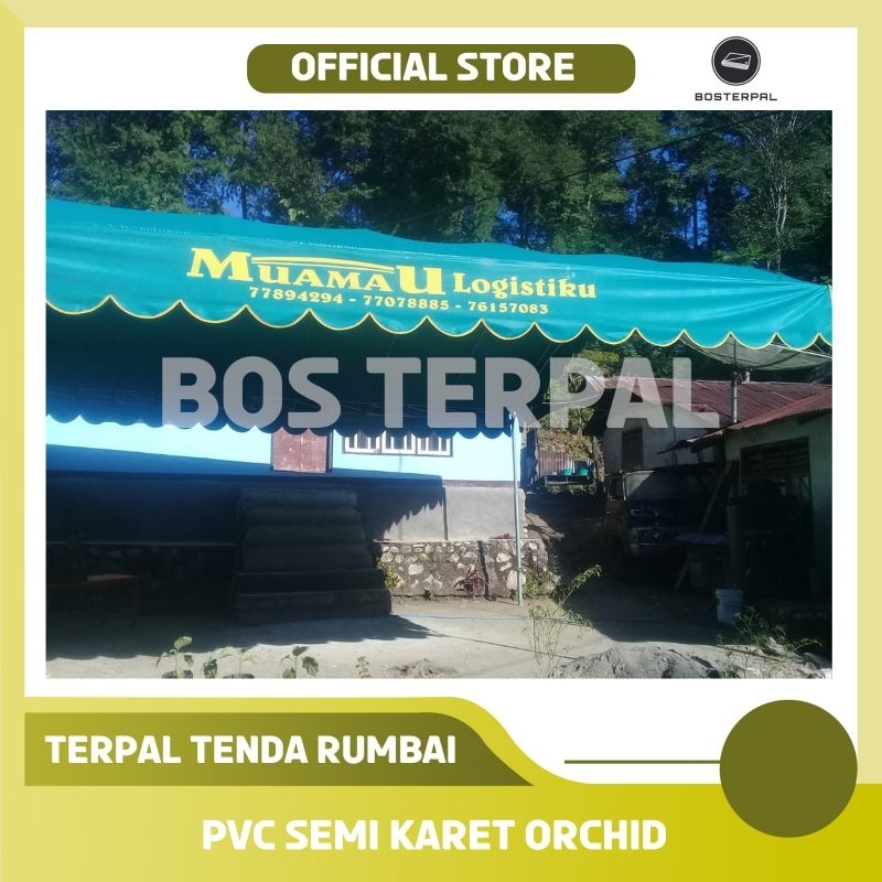 TERPAL TENDA TEROP PVC SEMI KARET ORCHID + RUMBAI 5x6