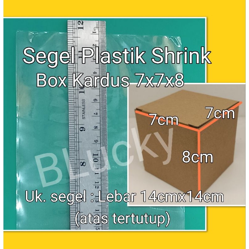 

50pcs Segel Plastik Shrink Lebar 14,5cmx15cm Untuk Box Kardus 7x7x8