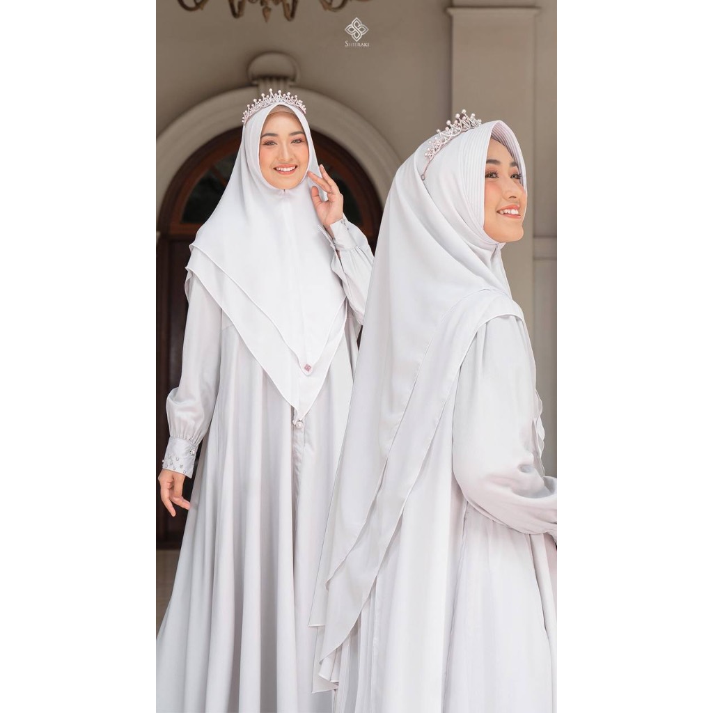 Shieraki Alusra Khimar Mom Ceruty HQ | Sarimbit Keluarga Lebaran Elegan Mewah Premium NEW