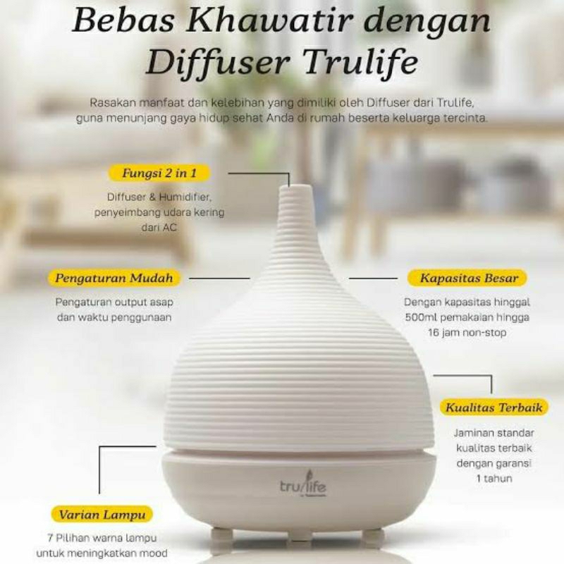 Alat Aroma Terapi Diffuser Trulife Tupperware