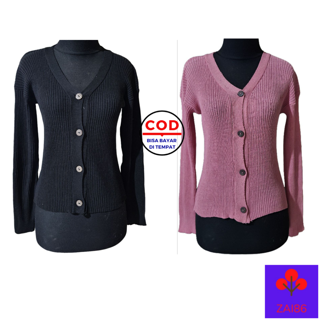 Kardigan Rajut Kancing 4 - Cardigan Rajut Basic - Kardigan Rajut Kancing Batok