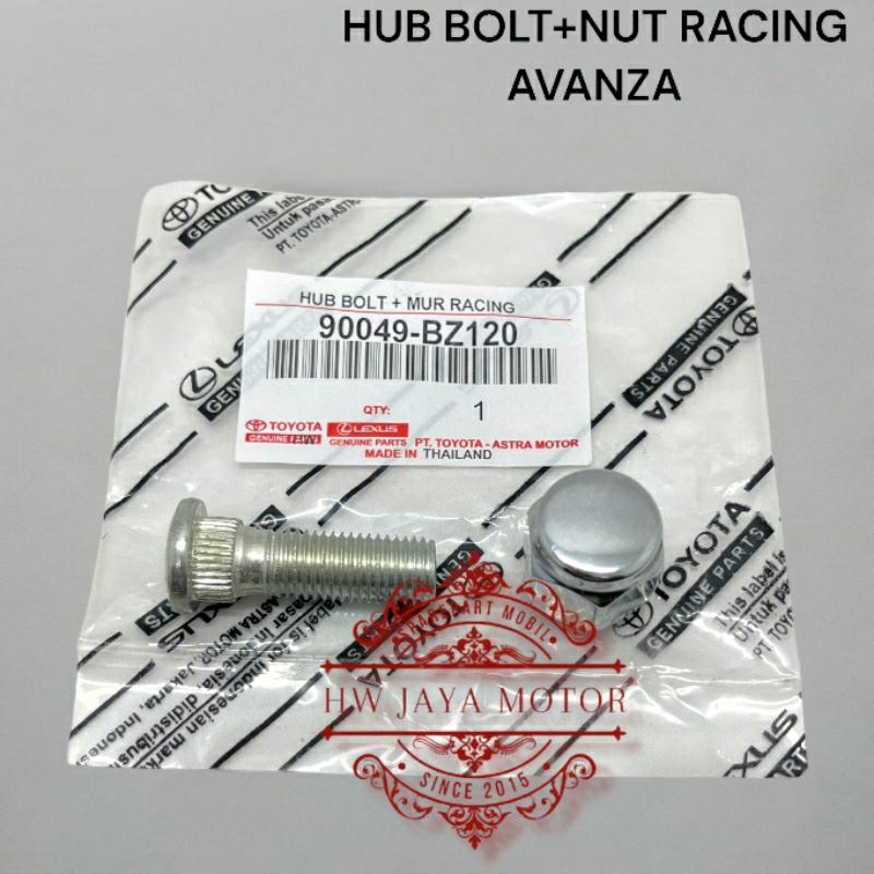 HUB BOLT BAUT RODA MUR RACING TOYOTA AVANZA PUTIH ORIGINAL