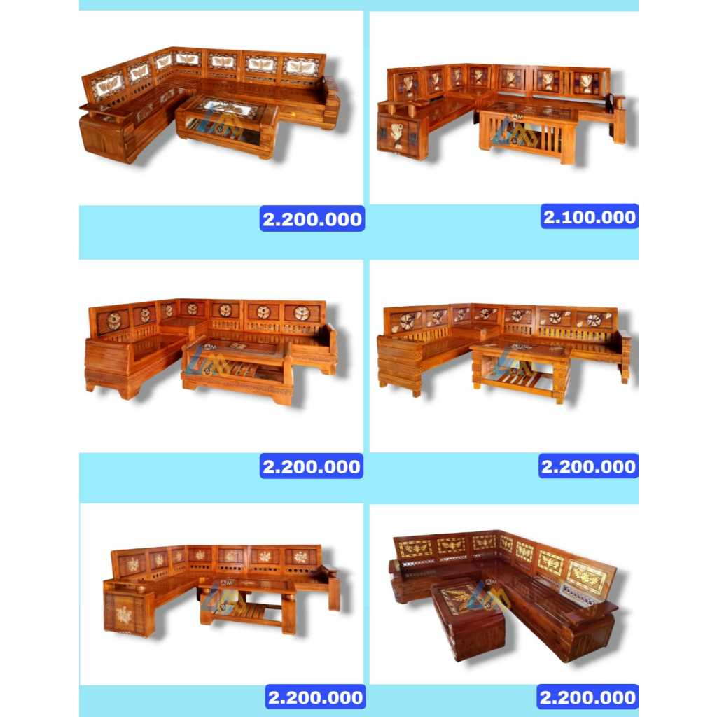 Set Lengkap Kursi Tamu dan Meja Minimalis Kayu Jati (Purworejo Area)