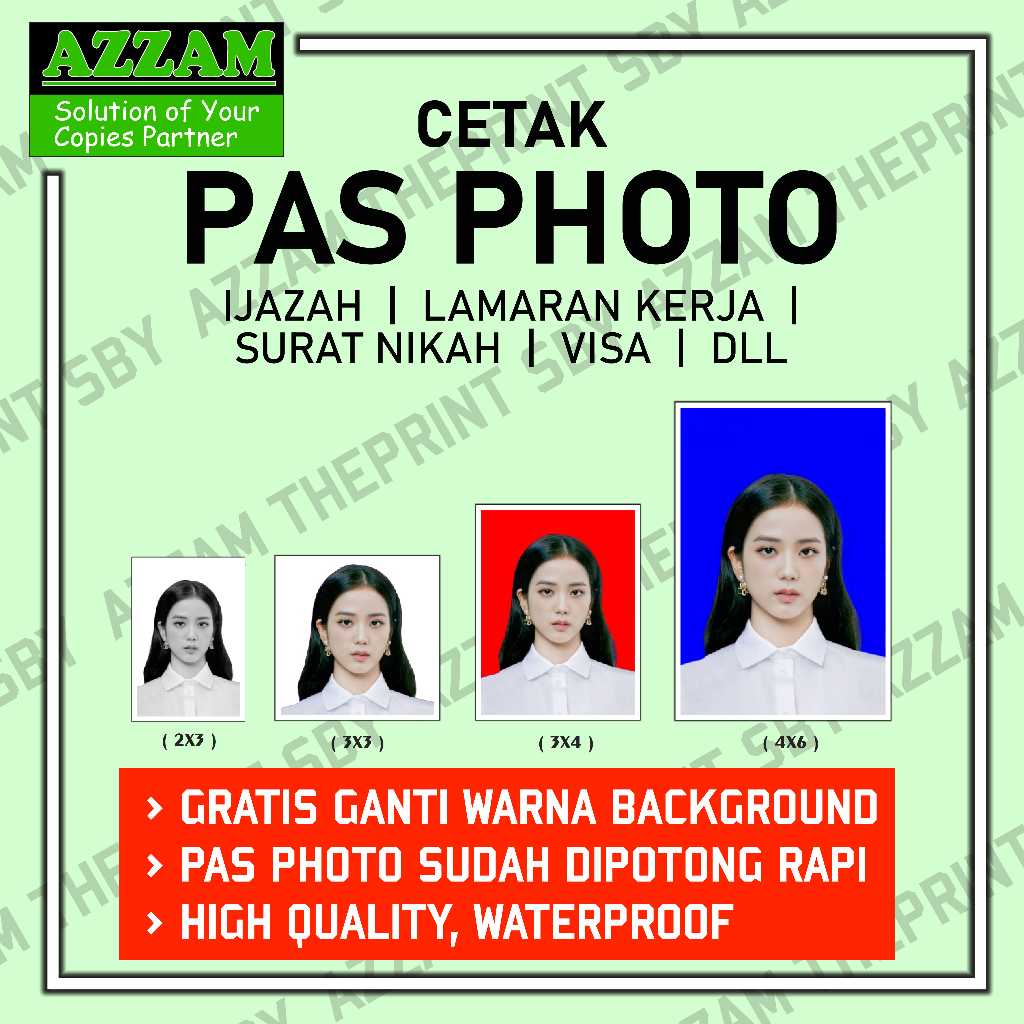 

Cetak Pas Photo Premium Quality 2x3 3x4 4x6 Print Pas Foto Ijazah Wisuda Surat Nikah Visa Cuci Foto Cetak pas Foto