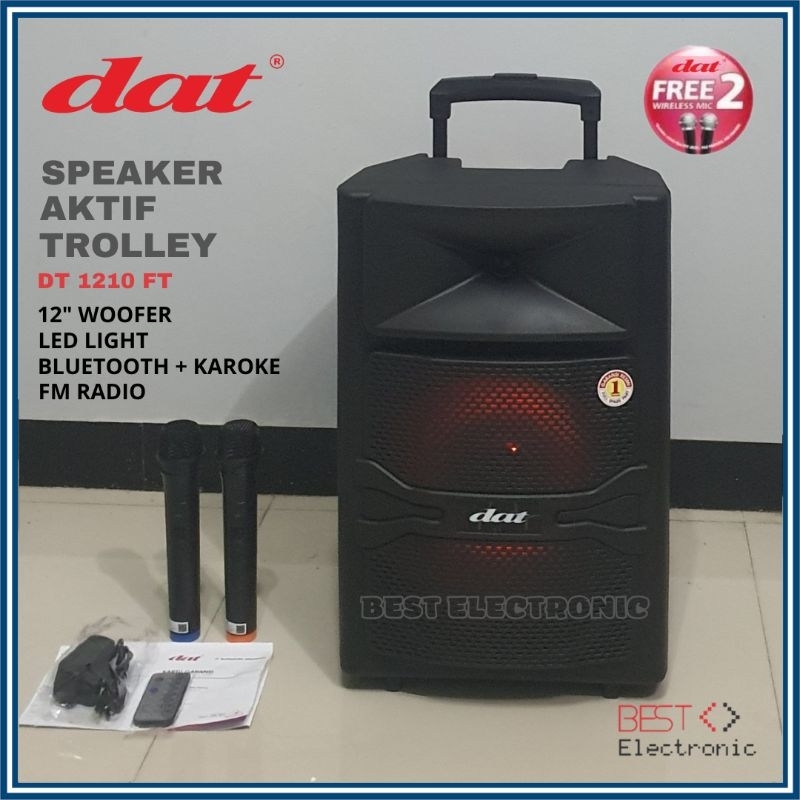 SPEAKER AKTIF TROLLEY 12 INCH DAT DT 1210 FT DT1210 FT DT 1210FT BLUETOOTH