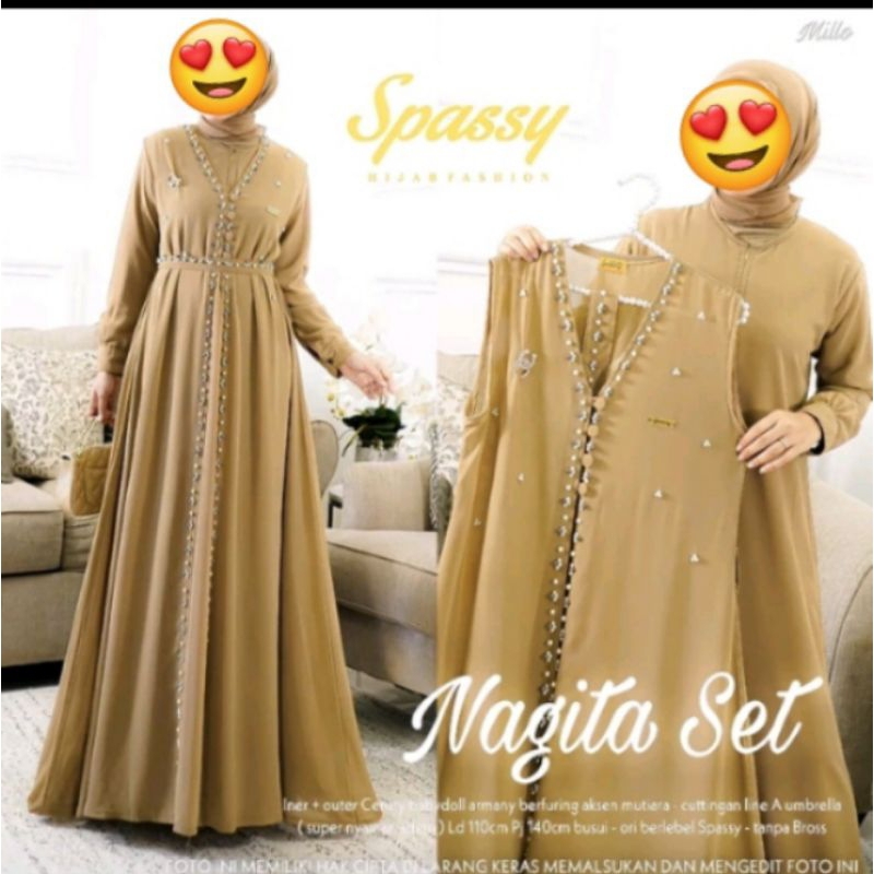 COD NAGITA SET ORIGINAL SPASSY NO KW dress cantik mewah elegant