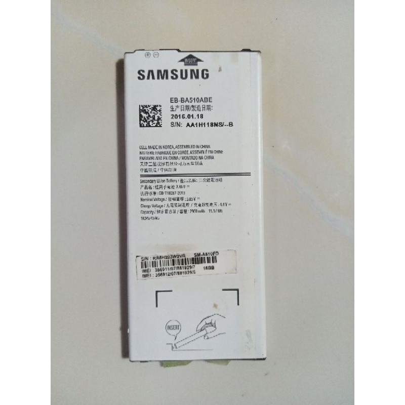 batre Samsung A5 2016 Original copotan
