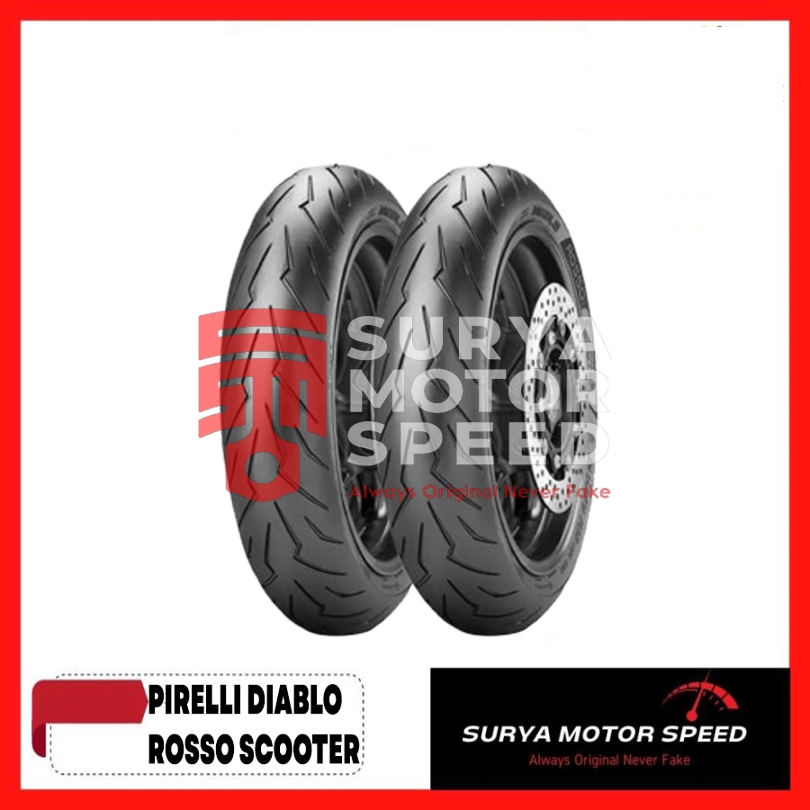 Ban Luar Tubeless PIRELLI DIABLO ROSSO SCOOTER RING 12 Scoopy Vespa Sprint