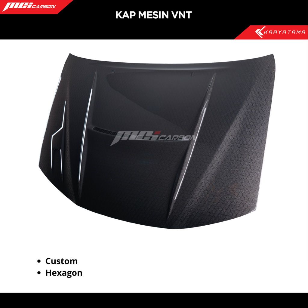 Kap Mesin Carbon Fortuner VNT | MCI Carbon by Karyatama