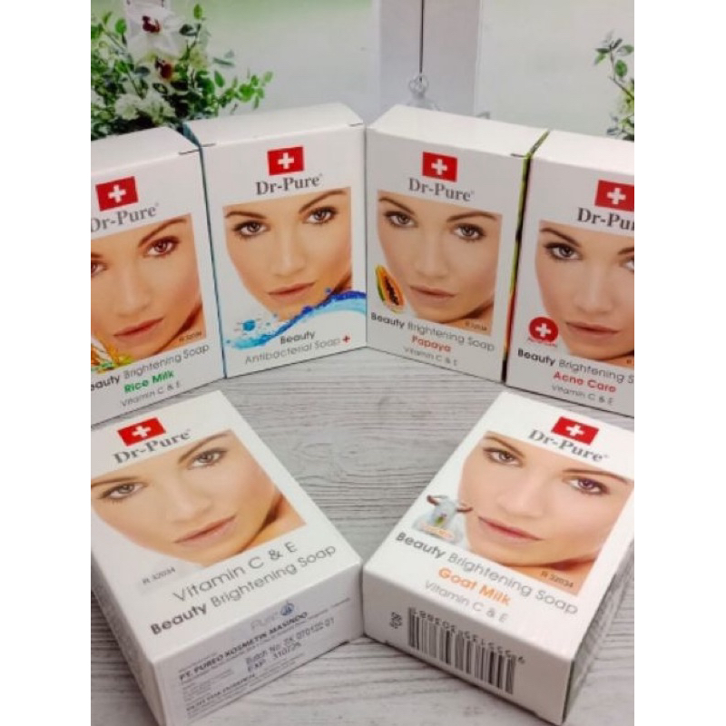 Sabun Dr Pure Beauty Soap Ori Bpom | Sabun Wajah Bpom Dr Pure | DR PURE SABUN (6 varian)