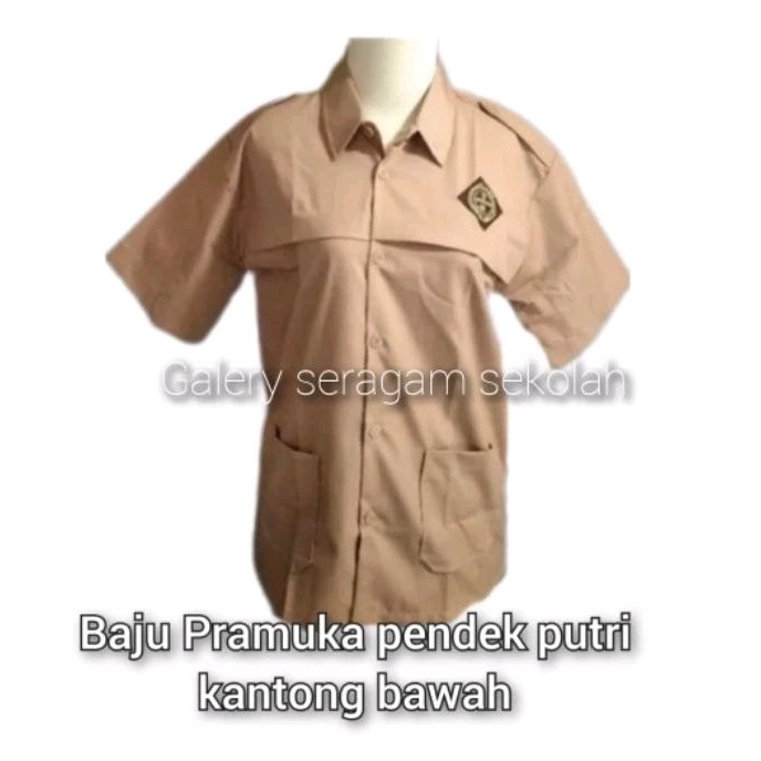 BAJU PRAMUKA PUTRI PENDEK KANTONG BAWAH SD SMP SMA/SERAGAM SEKOLA