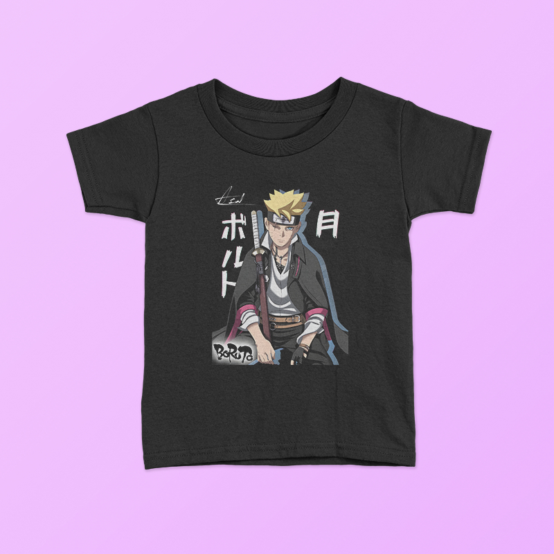 KAOS BAJU ANAK BORUTO ANIME WIBU | TSHIRT DISTRO BABY KIDS TEE / BAYI ANAK HITAM LAKI LAKI PEREMPUAN