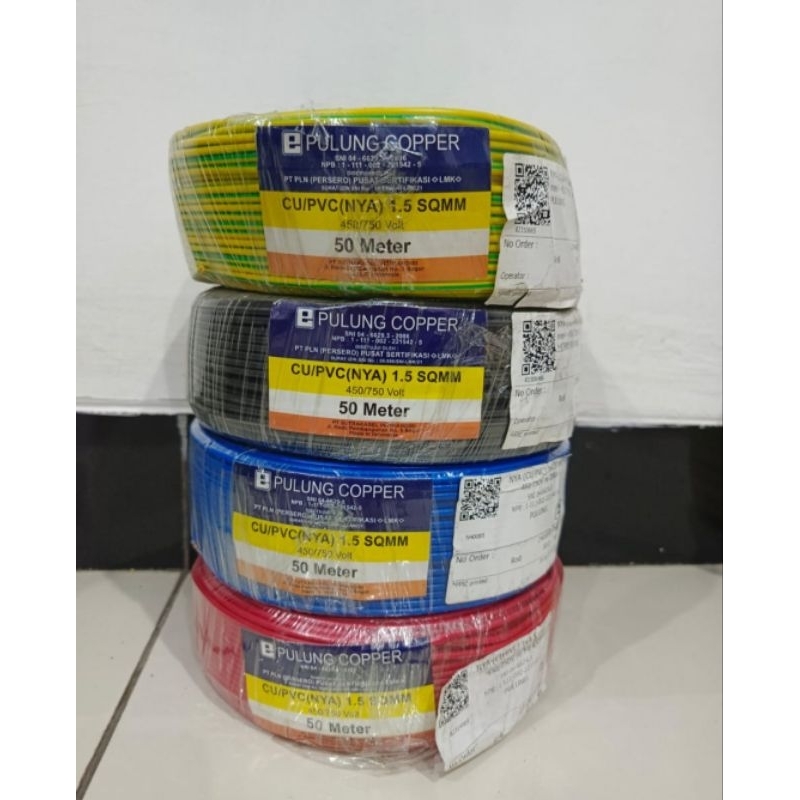 Kabel NYA 1.5mm Pulung per Meter