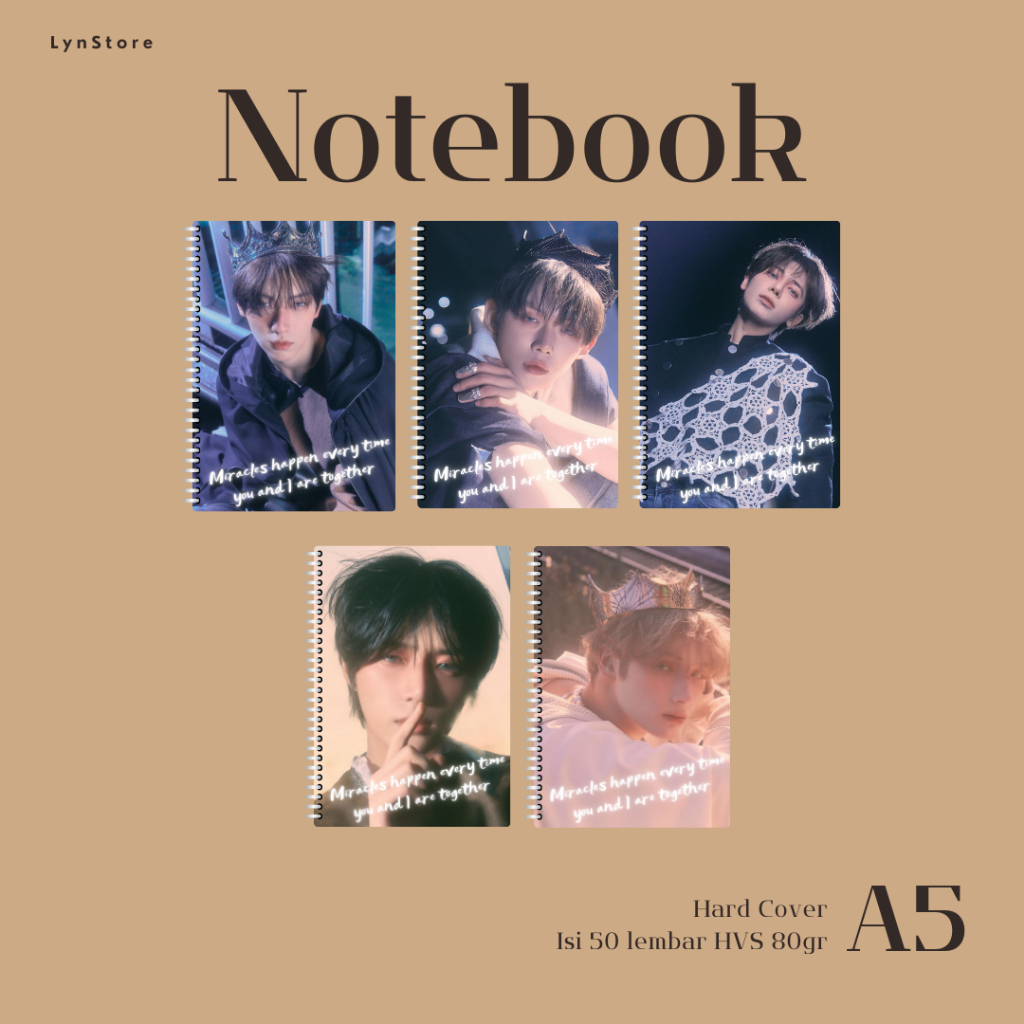 

(LS_012) Notebook Kpop A5 Hardcover TXT Minisode 3: TOMORROW - Promise (Isi 50 Lembar Hvs + Hardcover Laminasi 2 Sisi) Buku Tulis Catatan Notebook Ring A5 Hardcover Laminasi / Notebook Journal A5 Hardcover Laminasi / Spiral Buku Agenda A5 H