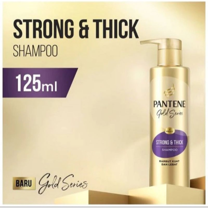 SHAMPOO STRONG & THICK PANTENE GOLD SERIES - 125ML (reject kemasan)
