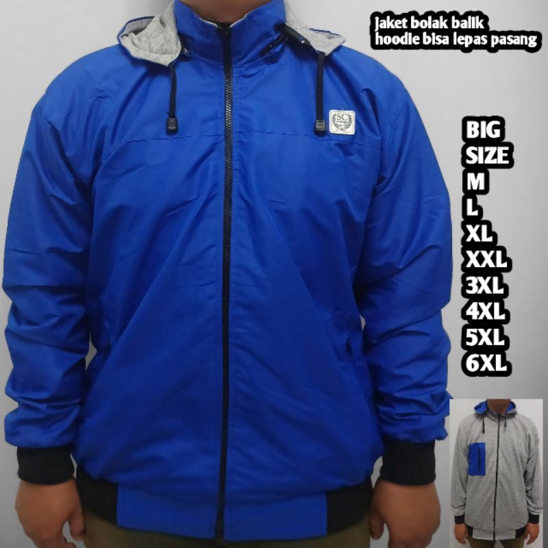 jaket jumbo M L XL XXL 3XL 4XL 5XL 6XL SC COMPANY  bahan dalam sweater tebal jaket pria wanita  jake