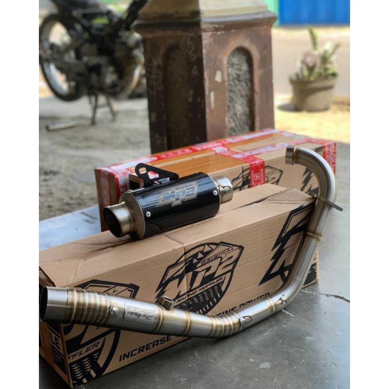 Knalpot Racing Mx king Type P2 Black Original Mp2 Muffler