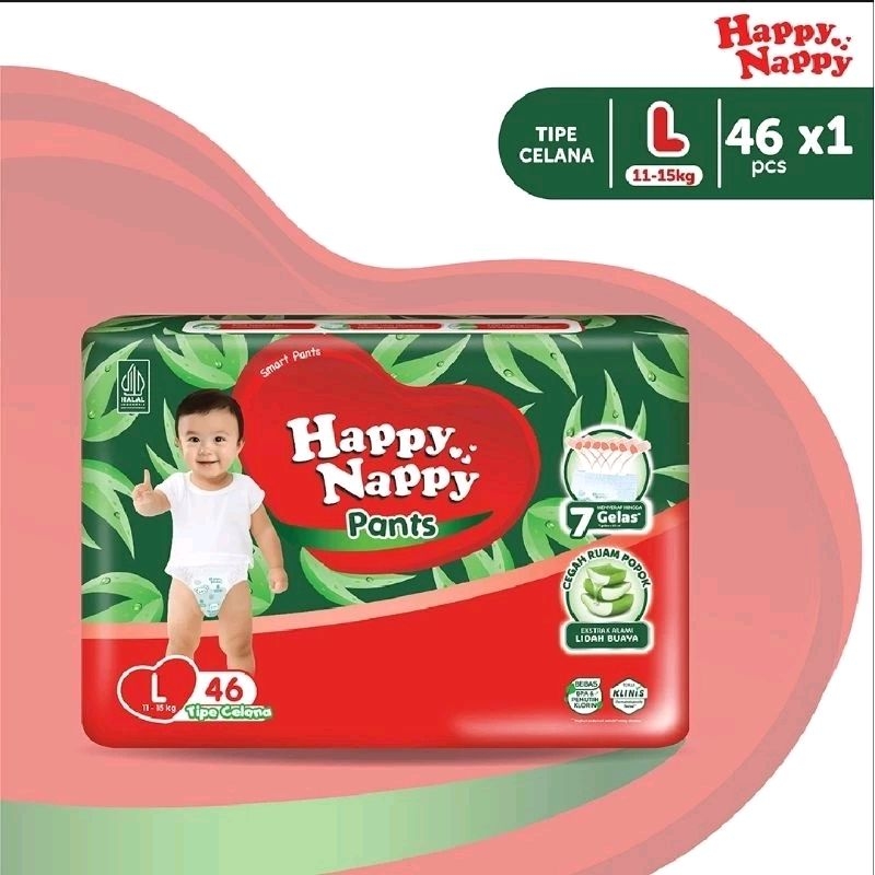 Happy Nappy Pants L46 - Happy Nappy Popok Celana L 46