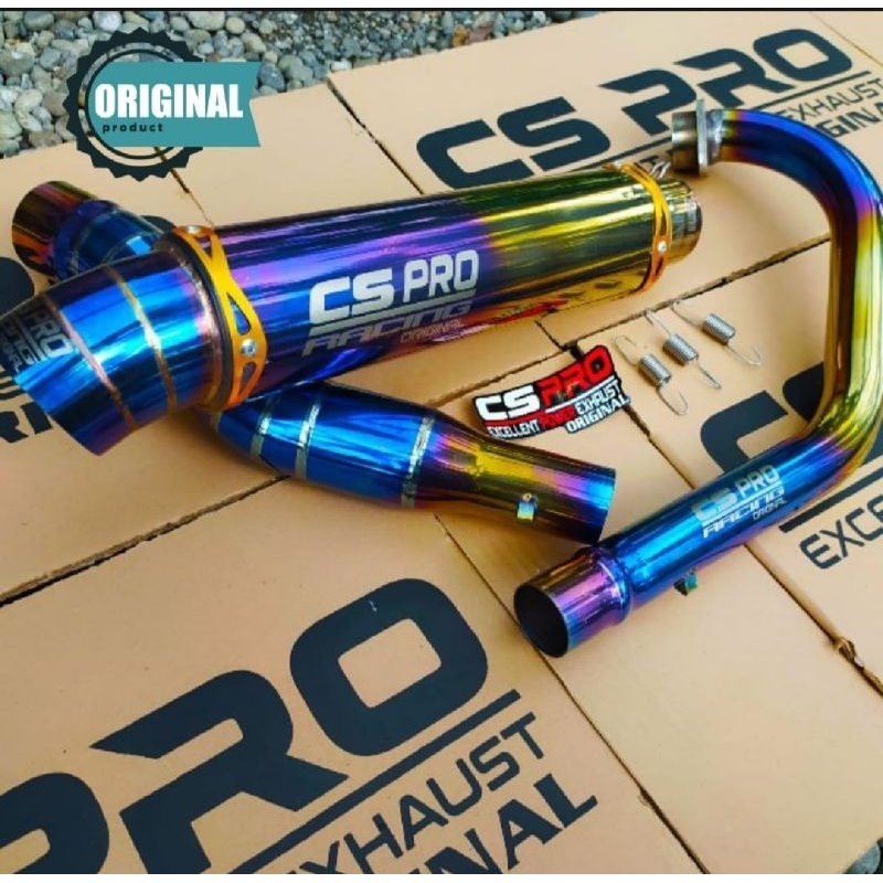 Knalpot racing CS PRO original SATRIA FU JUPITER MX VIXION CB CBR R15 - FU KARBU CS PRO