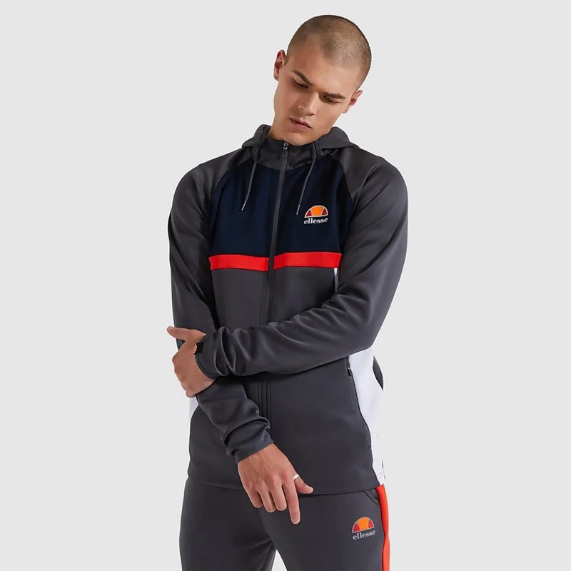 Ellesse Lizaru Zip Hoodie Jacket In Grey