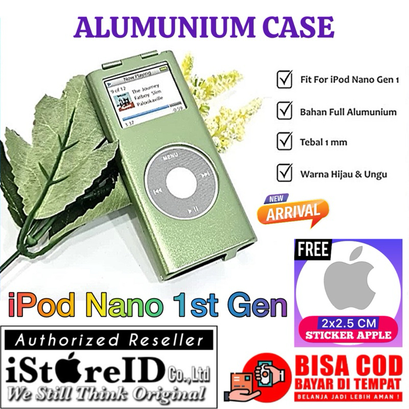 (Free Gift: Sticker Apple) Hardcase iPod nano 1st Gen A1137 Full Alumunium Slim Fit | iStore.ID Appl