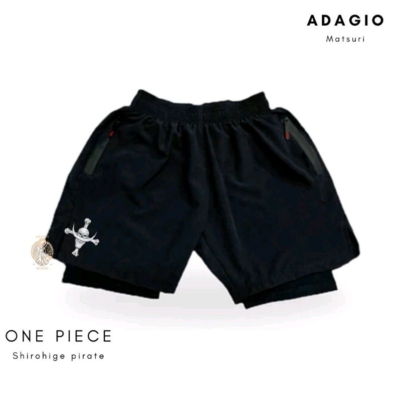Celana Pendek Anime One Piece Shirohige/ Celana Anime One Piece/ Celana One Piece/ Celana Olahraga A